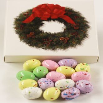 Scott's Cakes Speckled Chocolate Malted Eggs in a 8 oz. Wreath Box