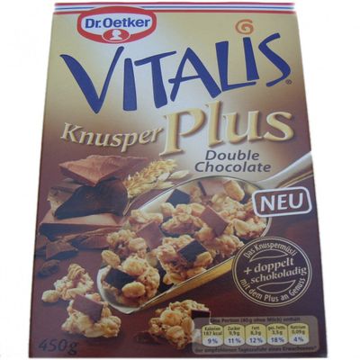Vitalis Double Chocolate Muesli Cereal by Dr Oetker, 14.8 oz (420 g)