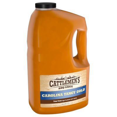 Cattlemen's Carolina Tangy Gold BBQ Sauce, 1 gal - One Gallon Bulk Container of Tangy Gold Barbecue Sauce Blend of Creamy Mustard, Sweet Molasses, and More Perfect for Glazes