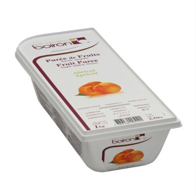 BOIRON Apricot Fruit Puree Frozen - Gourmet Natural Apricot Flavor 2x1 Kilo - Non-GMO, Kosher Certified, Ideal for Professional & Home Chefs