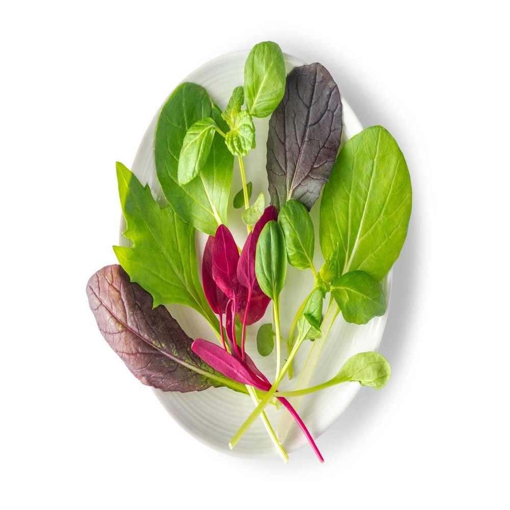 Fresh Origins Petite Greens - Asian Mix - Gourmet Blend of Asian Herbs and Greens - 4 x 4 oz