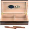Prestige Import Group Duke Routered Design Cigar Humidor - Up to 50 Capacity - Color: Walnut Finish view 3