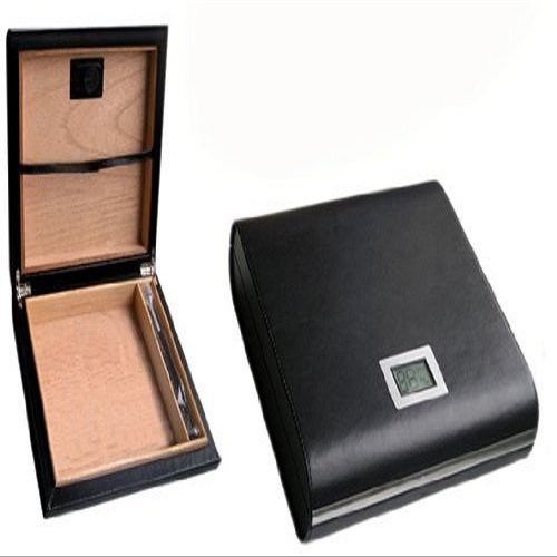 Aspen Leather Travel Humidor With Digital Hygrometer