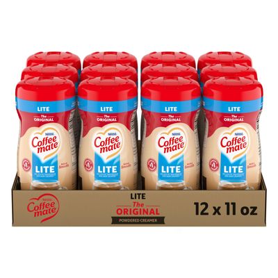 Nestle Coffee mate Coffee Creamer, Original Lite, Non Dairy Powder Creamer, 11 oz (Pack of 12)
