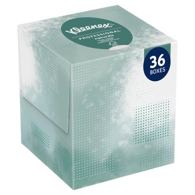 Kleenex Naturals Facial Tissue, Boutique Box, 95 Sheets Per Box, Case Of 36 Boxes