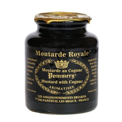 Royal Mustard Pommery Mustard with Cognac in Pottery Crock, 8.8 oz