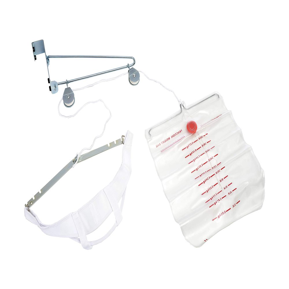 Essential Medical Supply Over-Door Cervical Neck Traction Set - Easy and Effective Pain Relief for Neck and Spine, Adjustable and Portable for Home Use