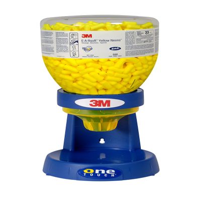 3M Ear Plugs, E-A-Rsoft Yellow Neons 391-1005, Bottle of 400 Pair of Disposable Earplugs, Slightly Longer, Uncorded, 33 NRR, Tapered Cylinder Shape, Slow Recovery Foam