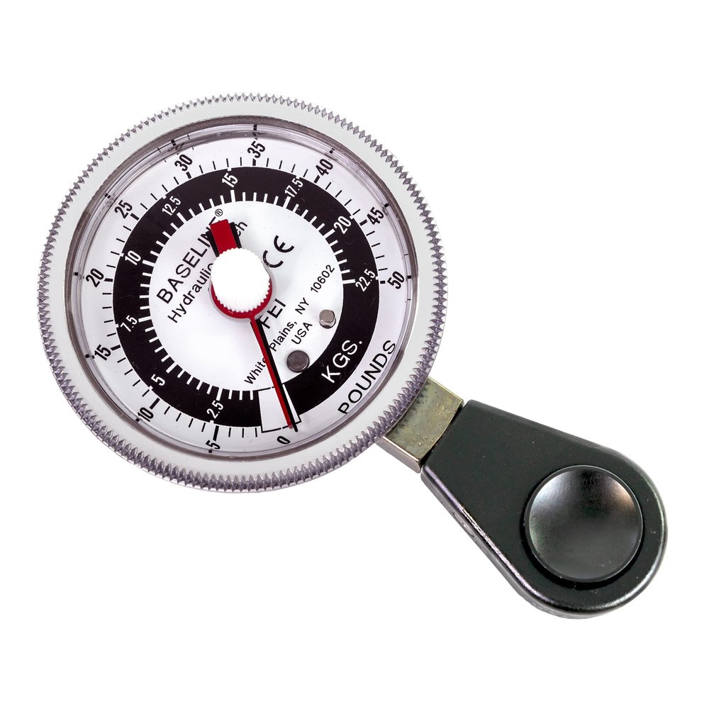 Baseline Hydraulic Pinch Gauge 50lb Capacity Hand Therapy Equipment Finger Strength Tester Physical Therapy Rehabilitation Wrist, Hand, Fingers - Black