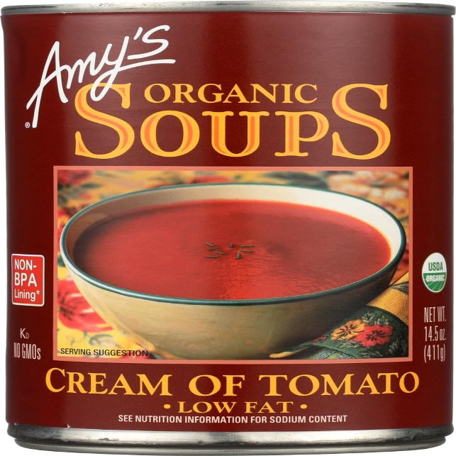 Amy's Organic Soups, Low Fat, Cream of Tomato, 14.5 oz, (pack of 3)