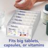 Patterson Medical Weekly Pill Organiser  7 Day Box with 5 Daily Compartments  Detachable, Portable Tablet Pots for Medication, Vitamins and Supplements with Sliding Lids view 4