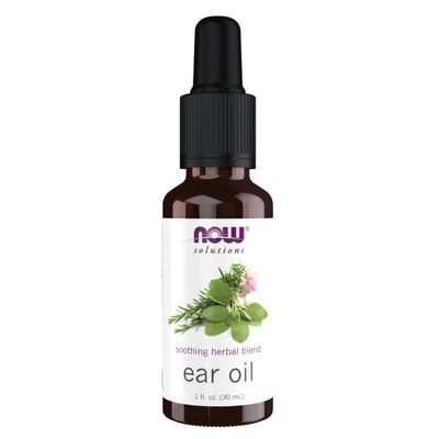 NOW Foods Solutions, Ear Oil, Soothing Herbal Blend, Great on Mild Discomfort or Irritation, 1-Ounce