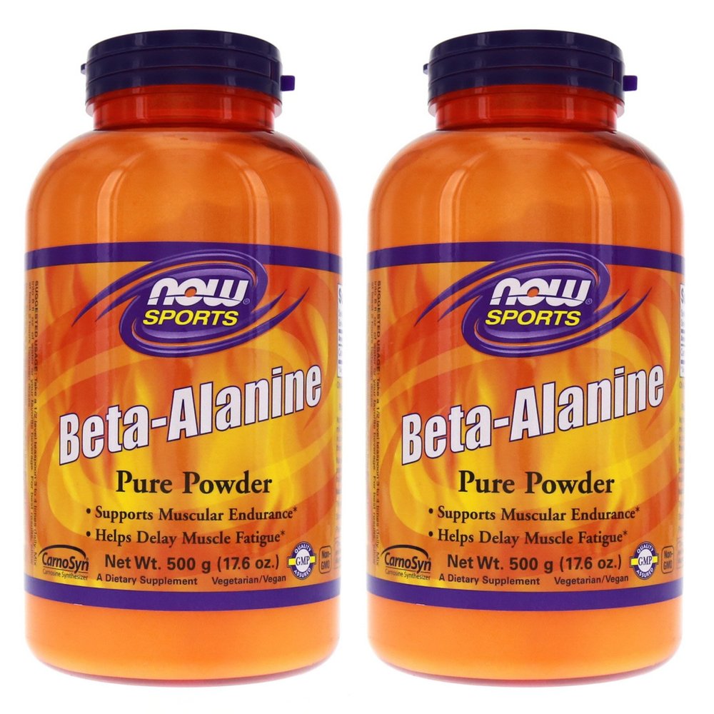 NOW Foods Beta-Alanine - 500 g (17.6 oz.) 2 Pack