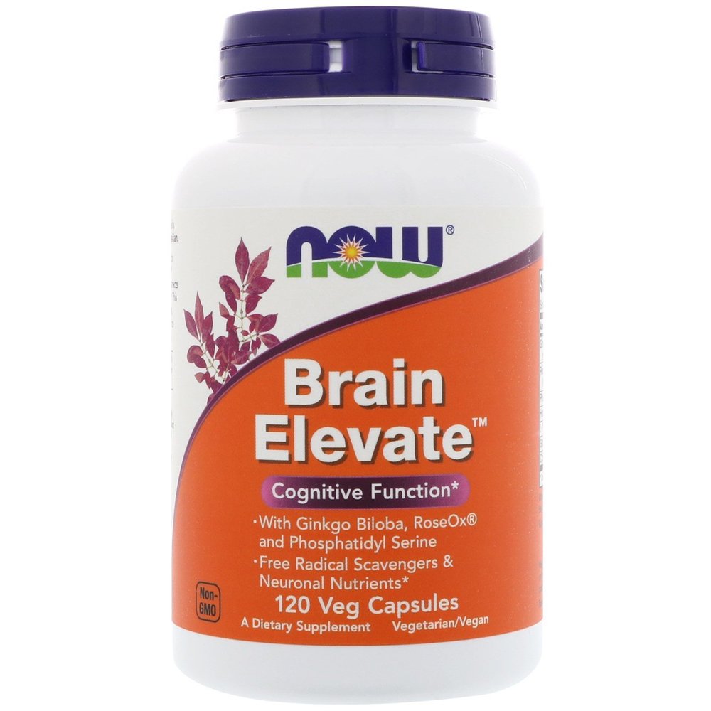 Brain Elevate Formula, 120 Vcaps by Now Foods (Pack of 4)