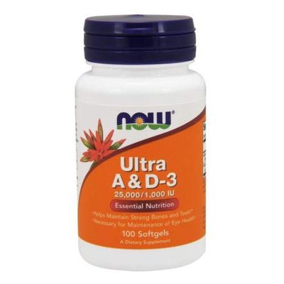 Ultra A & D3, 100 Softgels by Now Foods (Pack of 6)
