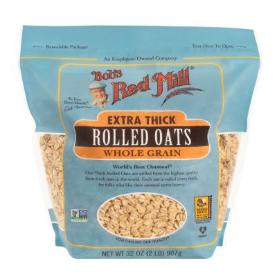 Bob's Red Mill Extra Thick Rolled Oats, 32oz (Pack of 1) - Non GMO, Whole Grain, Vegan, Kosher