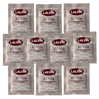 Strange Brew My-WNCV-DYMZ 10 Packs of KIV-1116 Lalvin Yeast for Winemaking, Multi