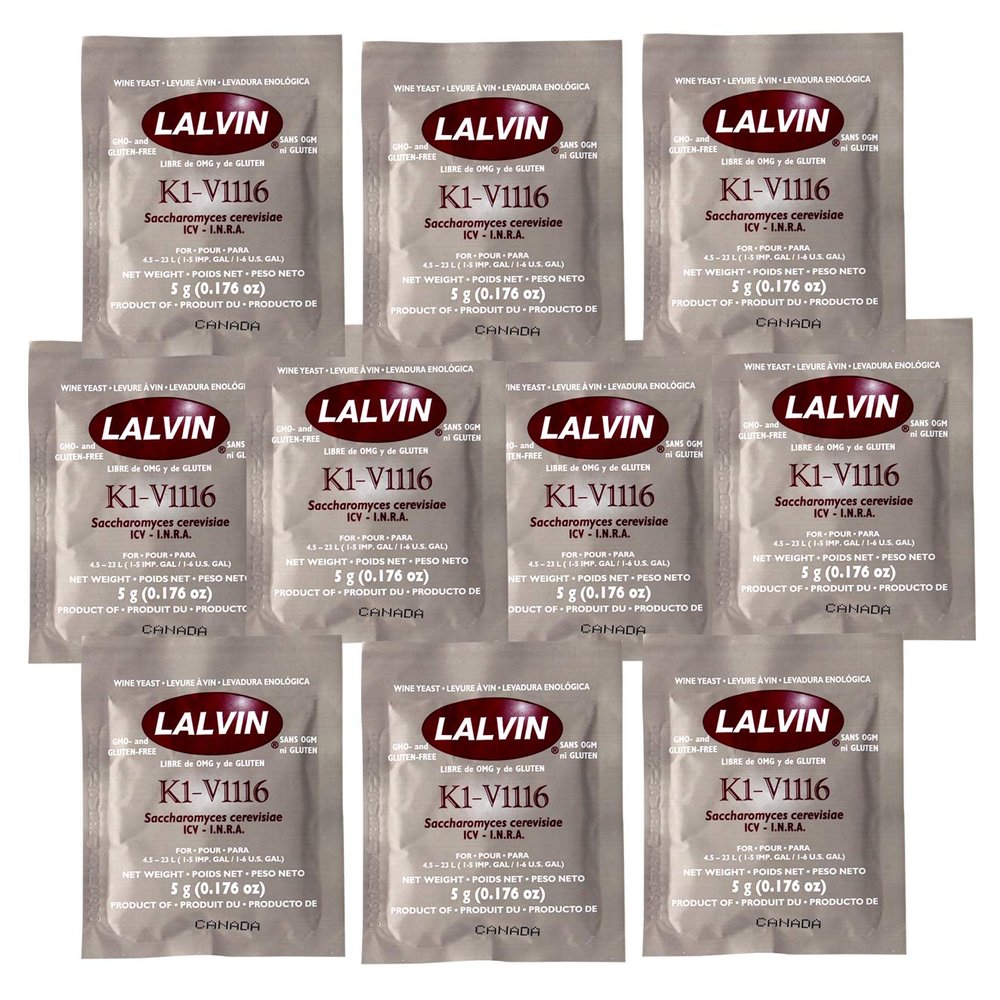 Strange Brew My-WNCV-DYMZ 10 Packs of KIV-1116 Lalvin Yeast for Winemaking, Multi