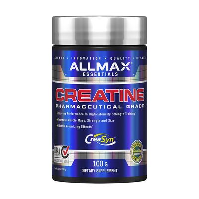 ALLMAX Nutrition Creatine Monohydrate Powder, Unflavored  Pure Micronized Creatine Supplement for Men & Women  Supports Strength, Performance & Training Intensity  Vegan, Gluten Free (100g)