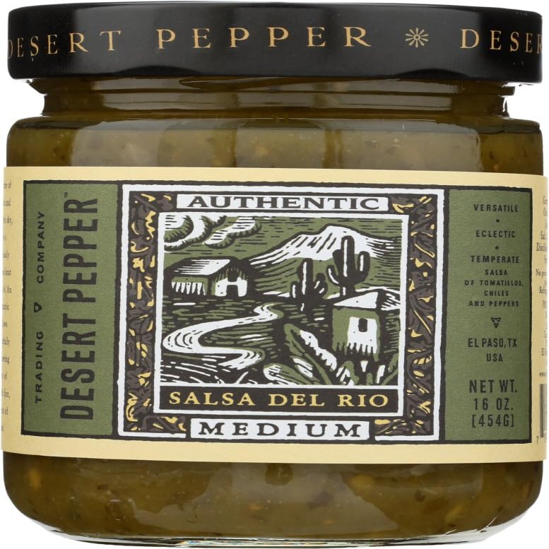 Desert Pepper, Del Rio Salsa-Medium, New York Daily "Hands-Down Favorite", 16 Ounce Jar