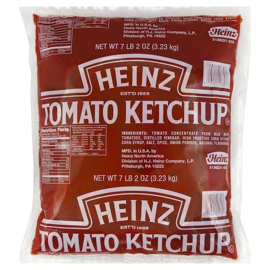 Heinz Tomato Ketchup Pouch (7.1L Bags, Pack of 6)