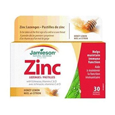 Zinc Lozenges with Echinacea and Vitamin C - Lemon-30 Lozenges Brand: Jamieson Laboratories
