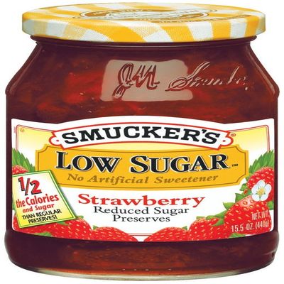 Smucker's Low Sugar Reduced Sugar Strawberry Preserves, 15.5000-Ounce (Pack of 6)