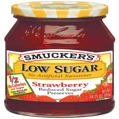 Smucker's Low Sugar Reduced Sugar Strawberry Preserves, 10.2500-Ounce (Pack of 6)
