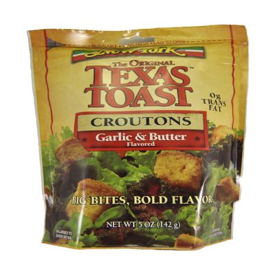 New York Texas Toast Croutons Garlic & Butter, 5-Ounce Bags (Pack of 12)