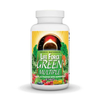 Source Naturals Life Force Green Multiple, Energy Activator with Superfoods* - 90 Tablets