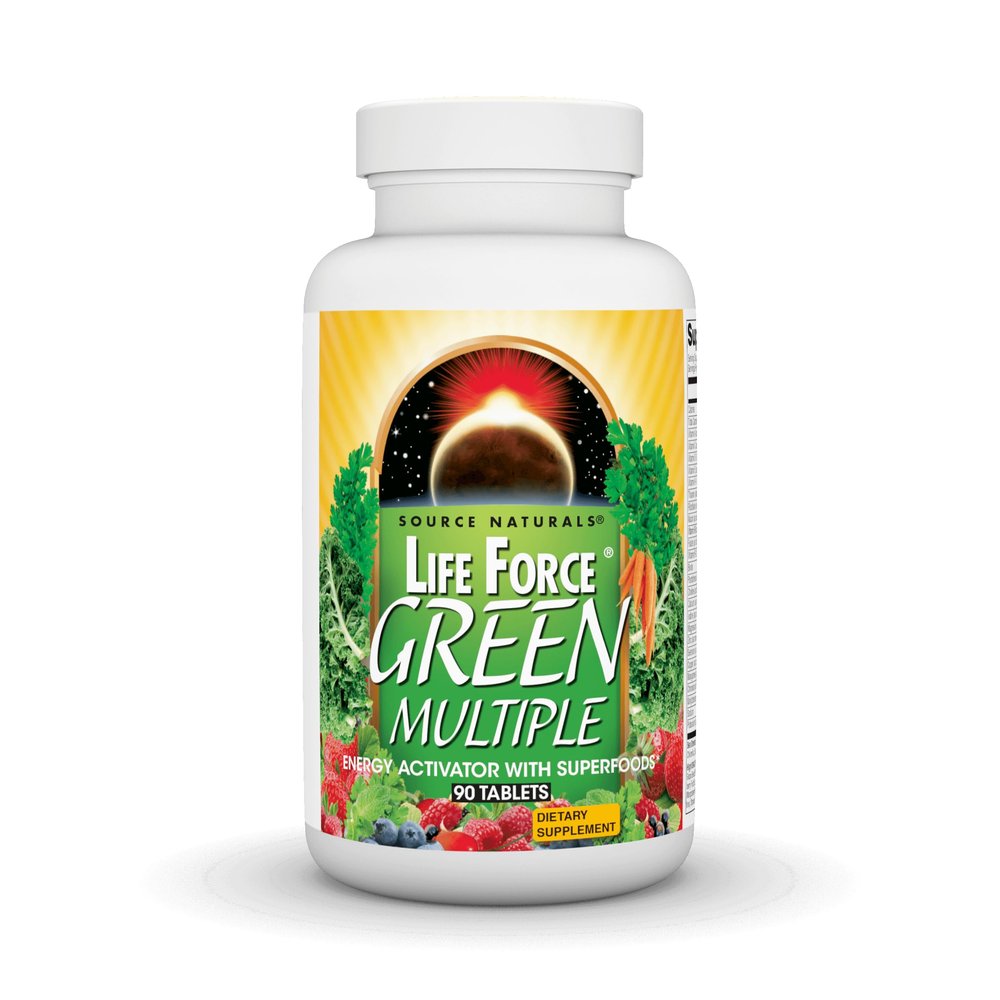 Source Naturals Life Force Green Multiple, Energy Activator with Superfoods* - 90 Tablets