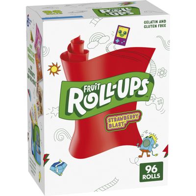 Betty Crocker Fruit Roll Ups, Strawberry, 0.5 Oz, 96 Count