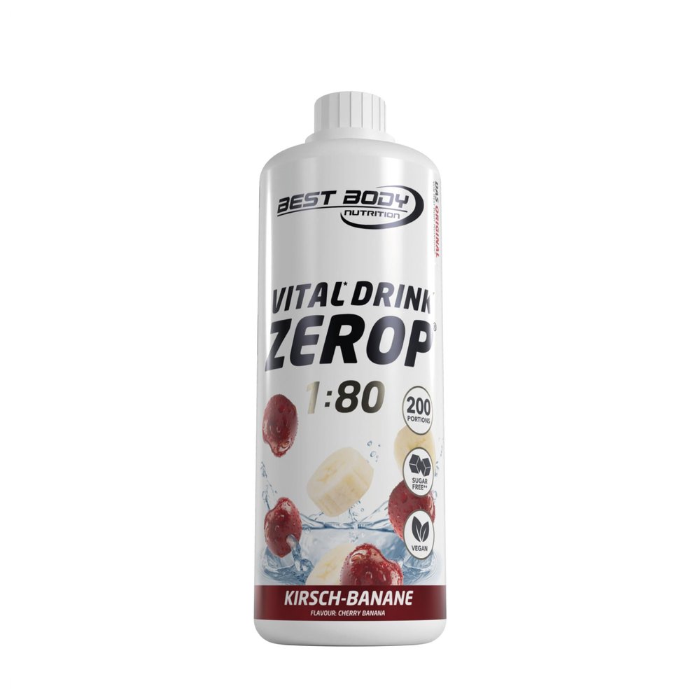 Best Body Nutrition 1000ml Low Carb Vital Drink Banana Cherry