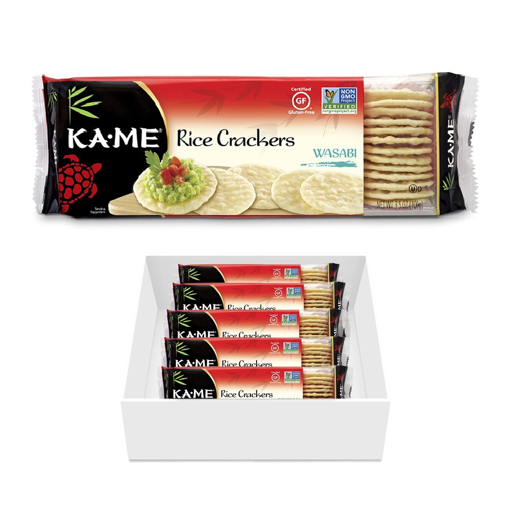 Kame Rice Cracker Wasabi, 3.5000-ounces (Pack of6)