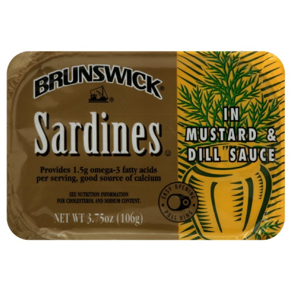 Brunswick Sardines in Mustard & Dill Sauce 3.75 oz (Pack of 25)