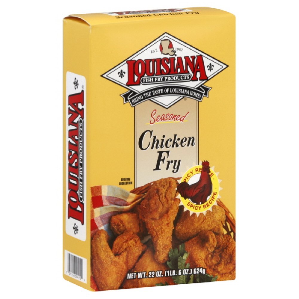 Louisiana Fish Fry, Seasoned Chicken Fry, 22-Ounce Boxes (Pack of 6)