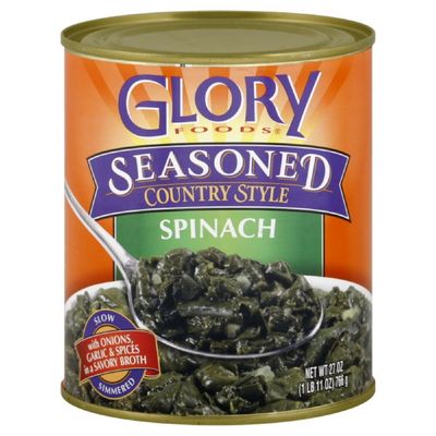 Glory Foods Seasoned Spinach, 27-ounces (Pack of6)