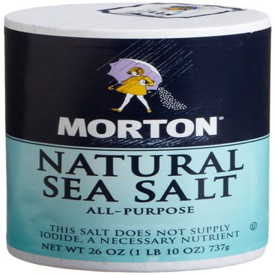 Morton All Purpose Sea Salt, 26-Ounce (Pack of 12)