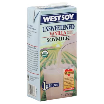 Westsoy Vanilla Soy Milk Organic Unsweetened, 32-ounces (Pack of6)