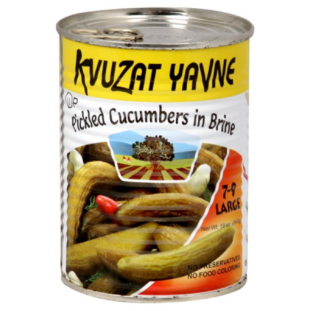 Kvuzat Yavne Cucumbers in Brine 7-9, 19-Ounce (Pack of 6)