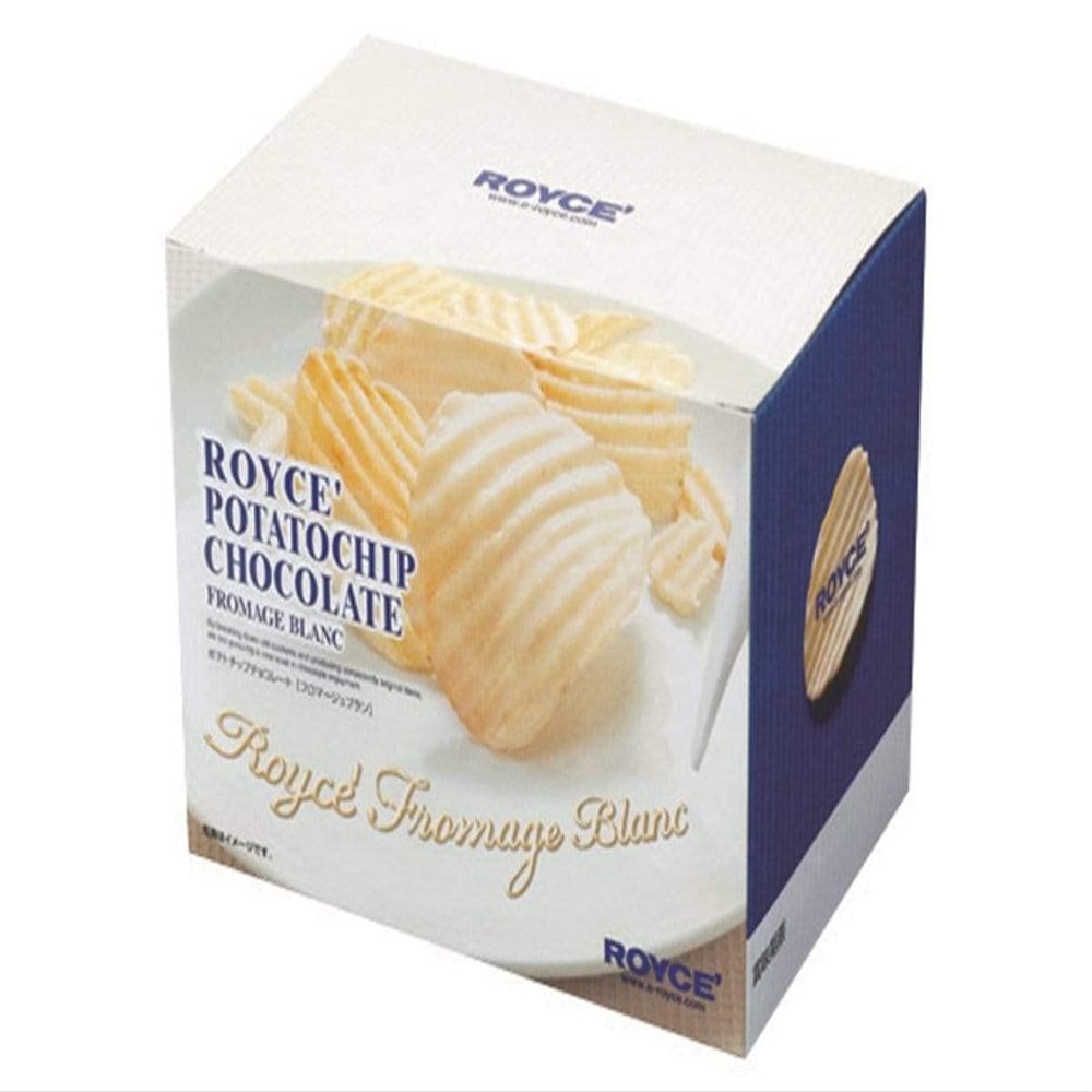ROYCE' Potatochip Chocolate "Fromage Blanc" - Sweet and Salty Snack | Crispy Potato Chips Coated with Fromage Blanc Infused White Chocolate | Japanese Chocolate from Hokkaido (1 Oz)