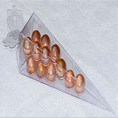 Clear Plastic Cone Favor Boxes Wedding Party Gift 50pcs 1-1/2 x 1-1/2 x 6"