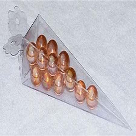 Clear Plastic Cone Favor Boxes Wedding Party Gift 50pcs 1-1/2 x 1-1/2 x 6"
