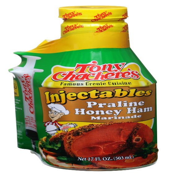 Tony Chachere's Marinade Praline Honey Ham w/ Injector, 17-Ounce (6 pack)