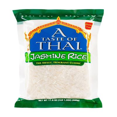 A Taste of Thai Instant White Jasmine Rice - Authentic Thai White Rice Organic | Gluten-Free, Non-GMO Instant Heat & Eat- 6 Pack, 17.6 oz