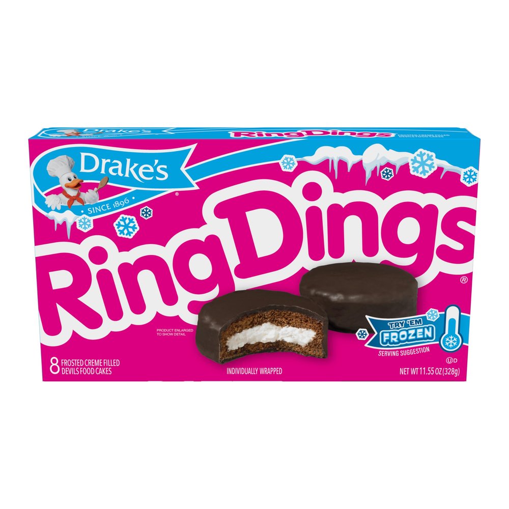 Drake's Ring Dings Cakes 13.5 oz, 10 Count