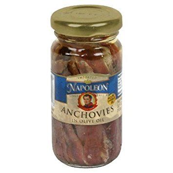 Napoleon Flat Anchovies in Olive Oil, 3.5-ounce Jars (Case of 12)