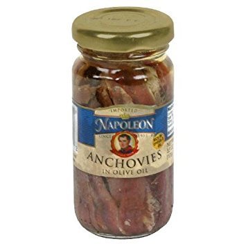 Napoleon Flat Anchovies in Olive Oil, 3.5-ounce Jars (Case of 12)