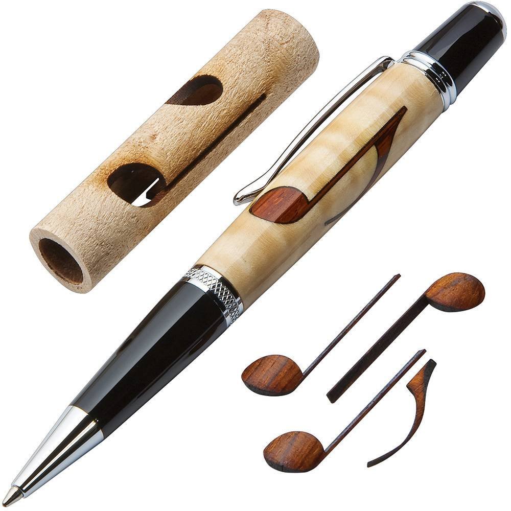 Musical Notes Laser-Cut Inlay Pen Blank