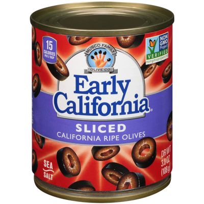 Early California, Sliced Ripe, Black Olives, 3.8 Ounce (Pack of 12)